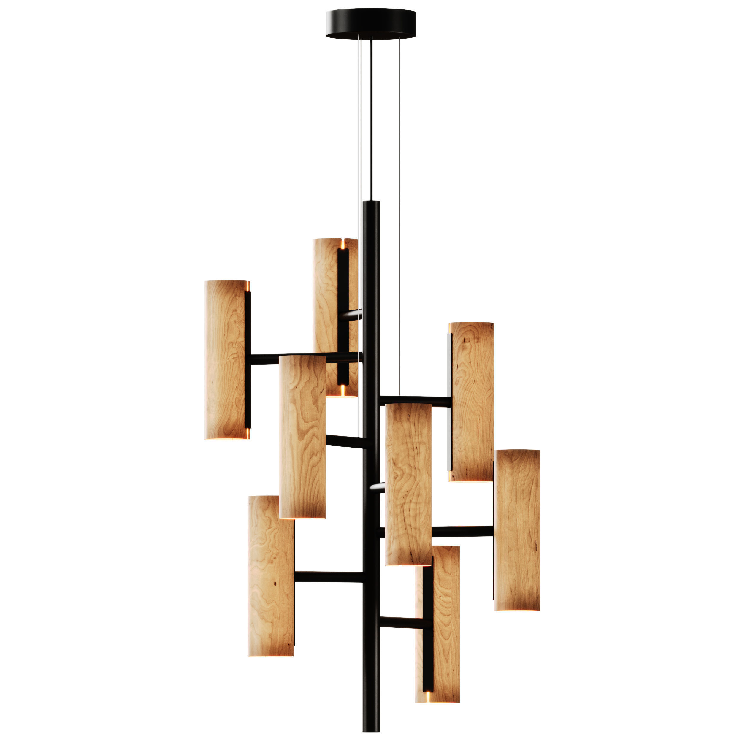 Black Note Chandelier by Lzf 3D model_3