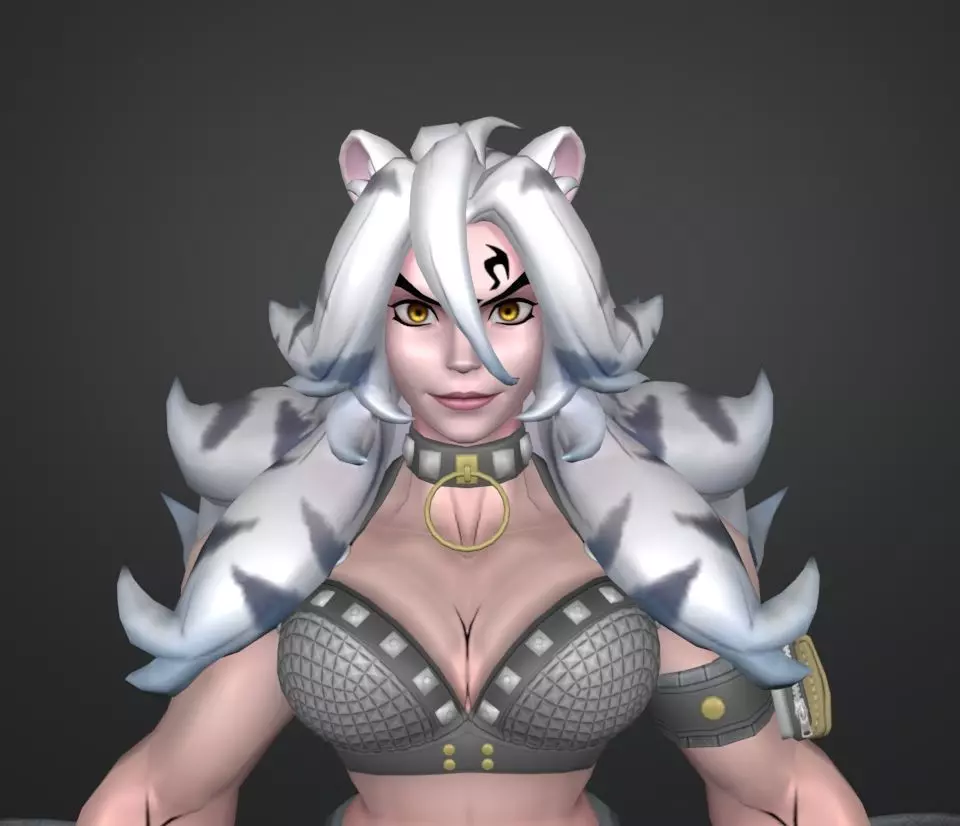 lin xiao whight tiger 3D model_0