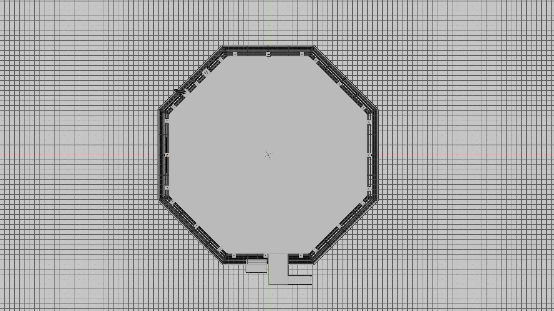 Octagonal Helipad 3D model_8
