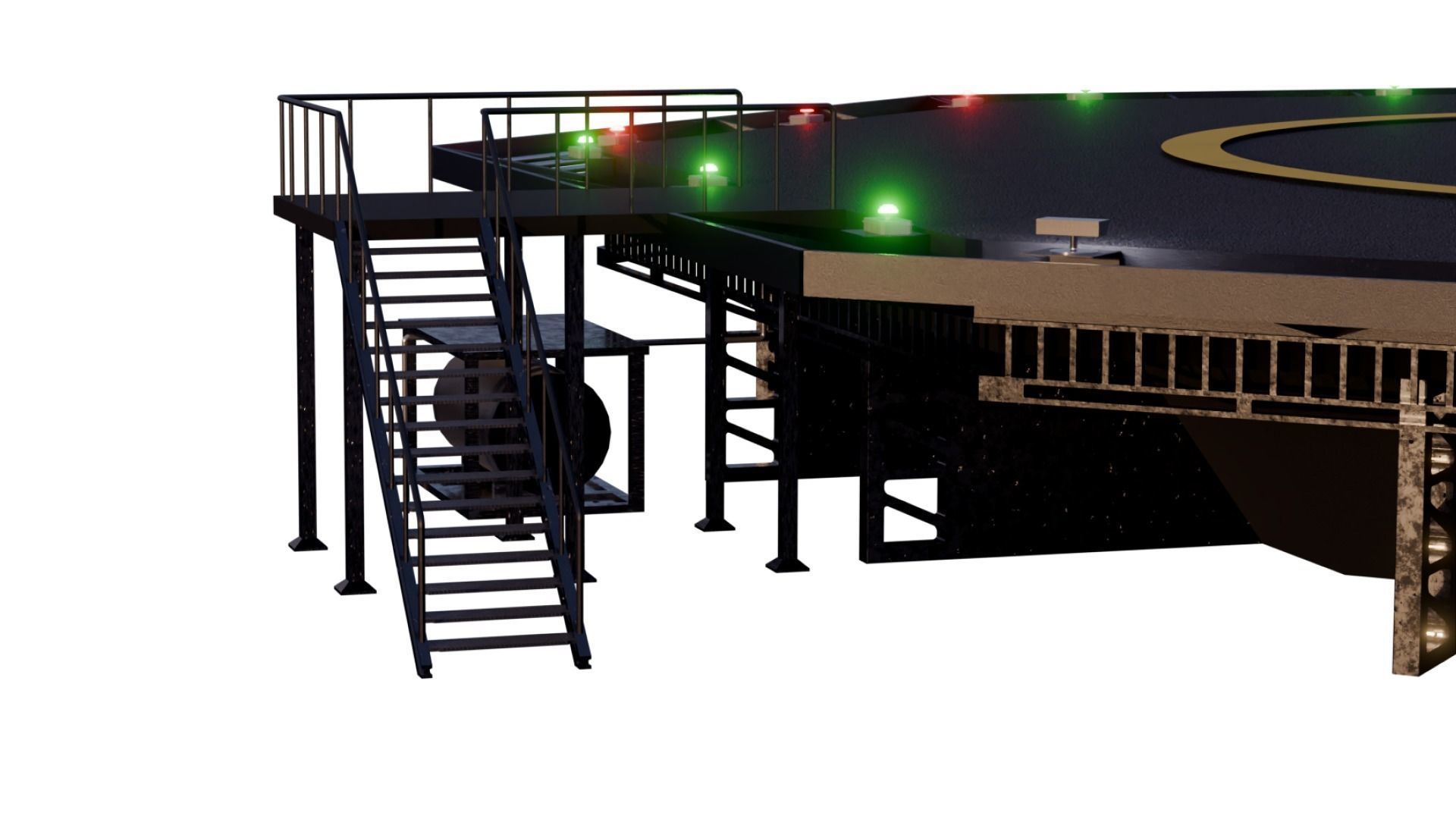 Octagonal Helipad 3D model_4