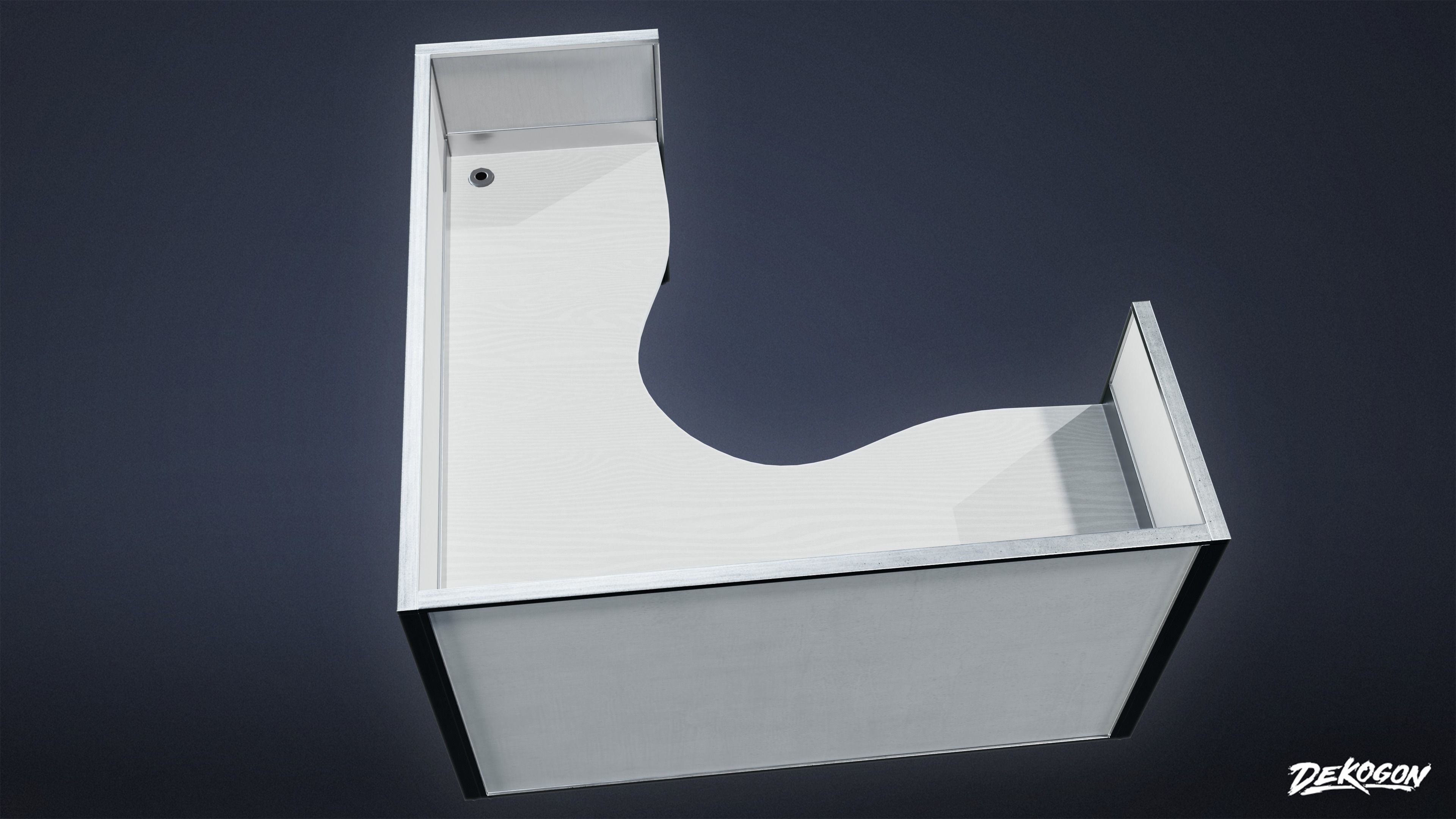 STUDIO OFFICES - Desk 01 - LOW POLY Low-poly 3D model_6