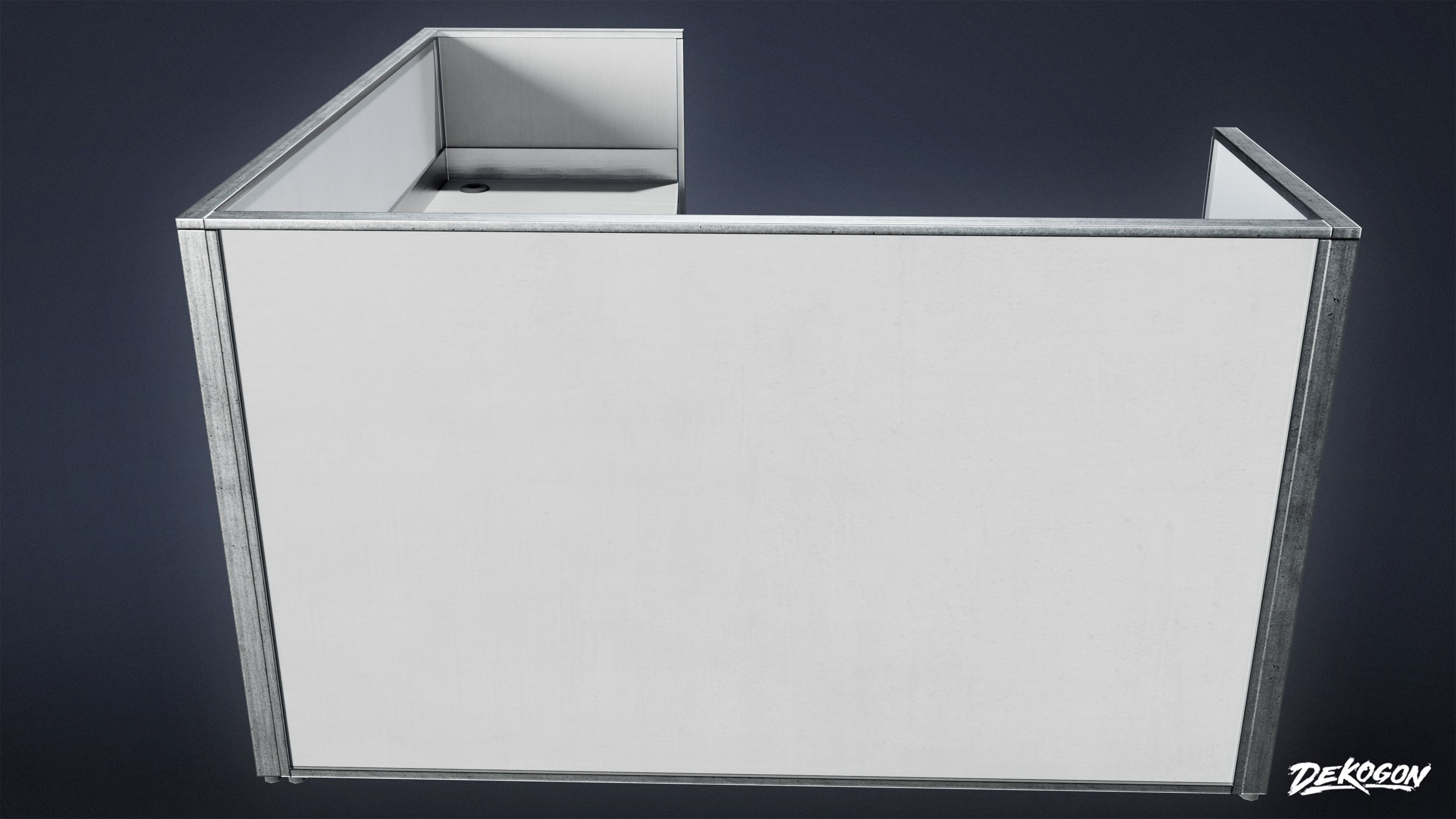 STUDIO OFFICES - Desk 01 - LOW POLY Low-poly 3D model_4