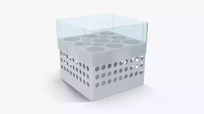 Eppendorf Storage Box 5 inch 3x3 Low-poly 3D model