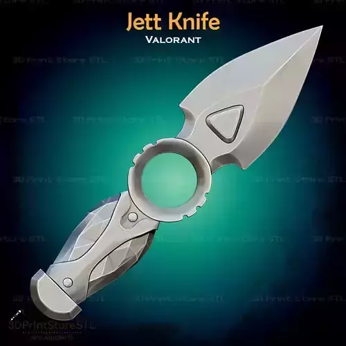 Jett Knife Cosplay Valorant - STL File 3D print model