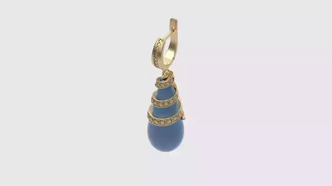 Spiral Drop Earrings JDBCo 3D print model