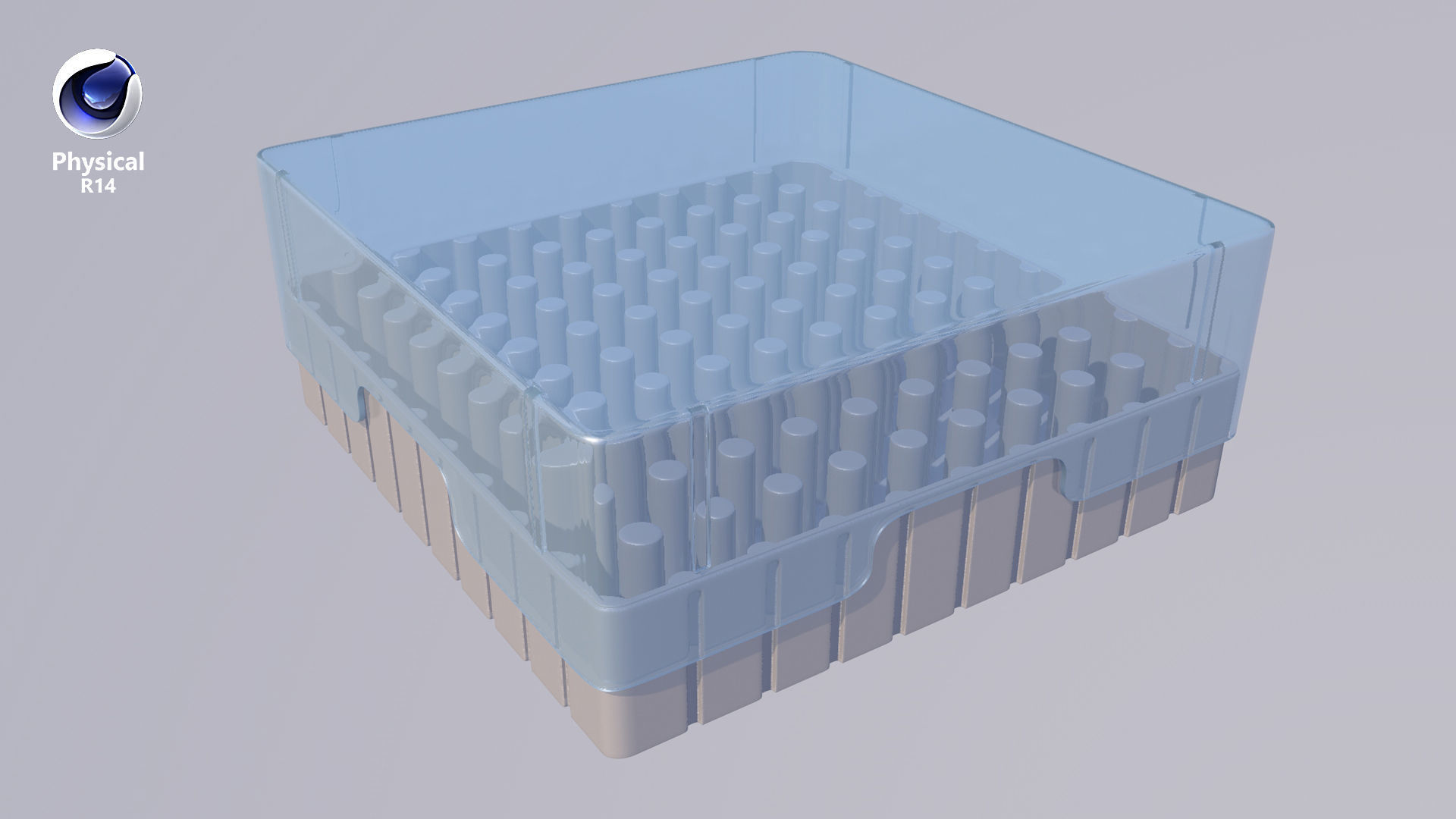 Eppendorf Storage Box 2 inch 10x10 Low-poly 3D model_14