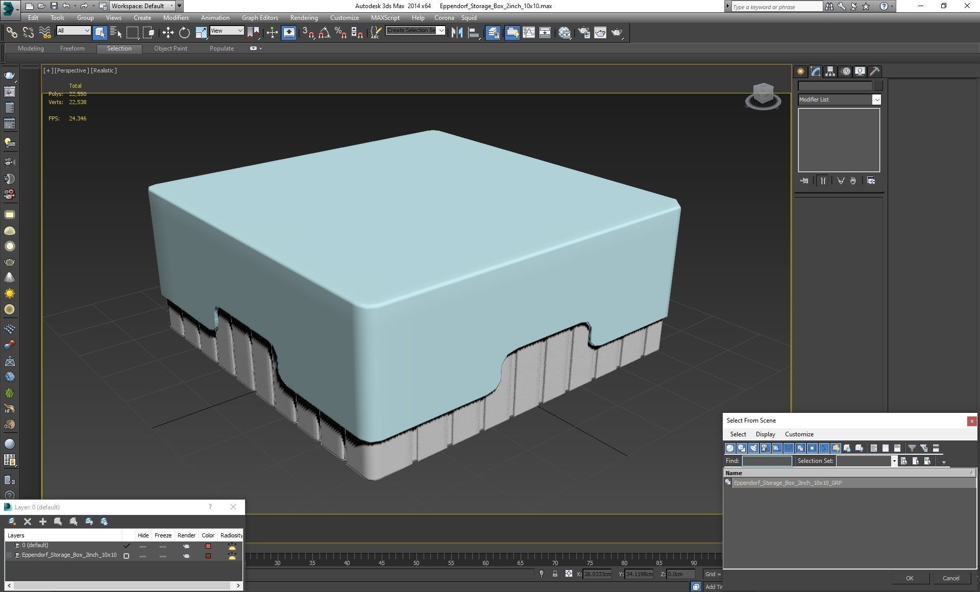 Eppendorf Storage Box 2 inch 10x10 Low-poly 3D model_11