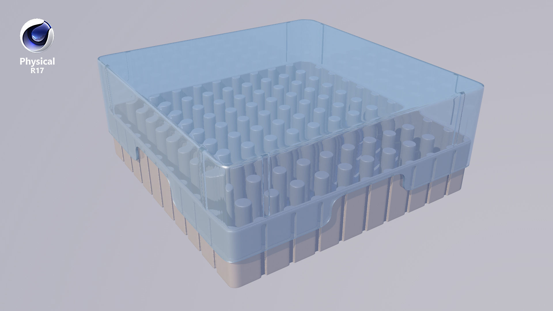 Eppendorf Storage Box 2 inch 10x10 Low-poly 3D model_15
