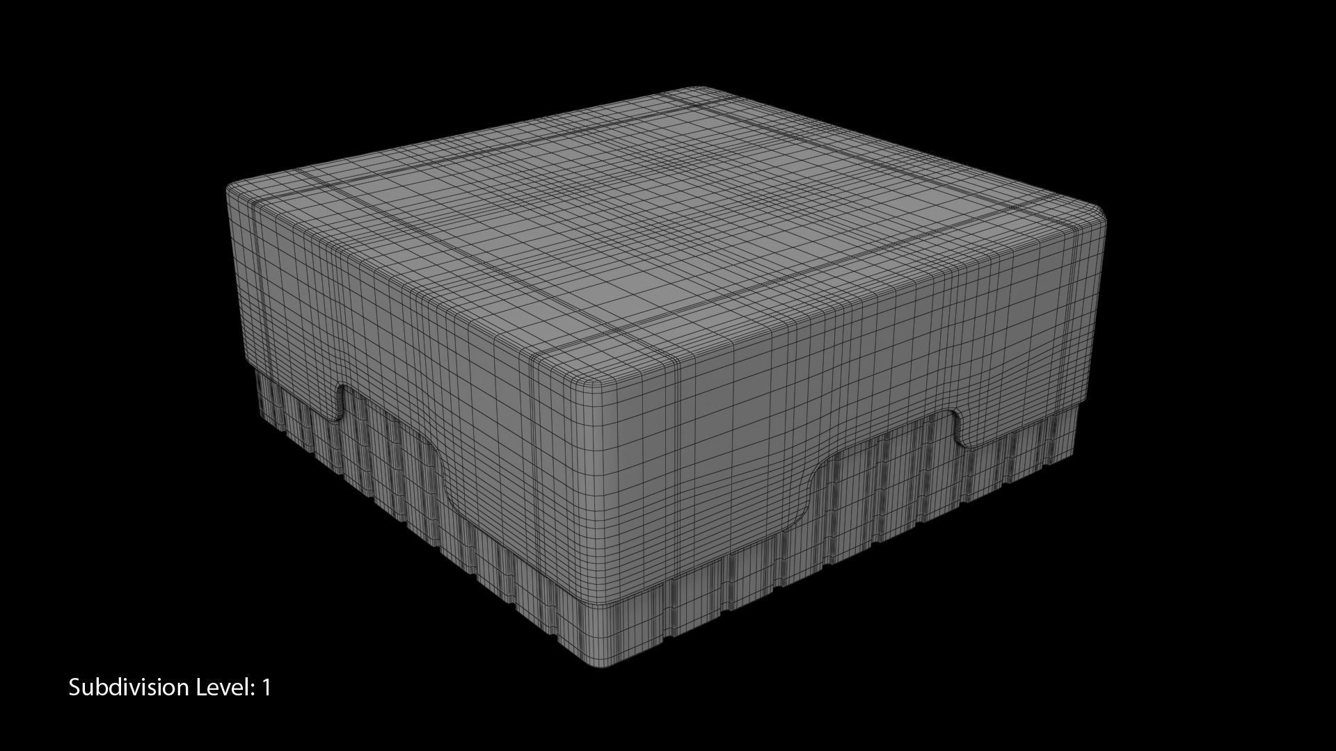 Eppendorf Storage Box 2 inch 10x10 Low-poly 3D model_5