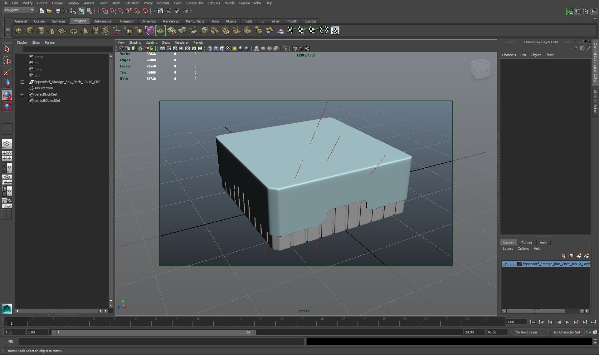 Eppendorf Storage Box 2 inch 10x10 Low-poly 3D model_13