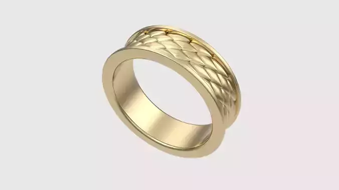 Quilted Pattern Band Ring JDBCo 3D print model