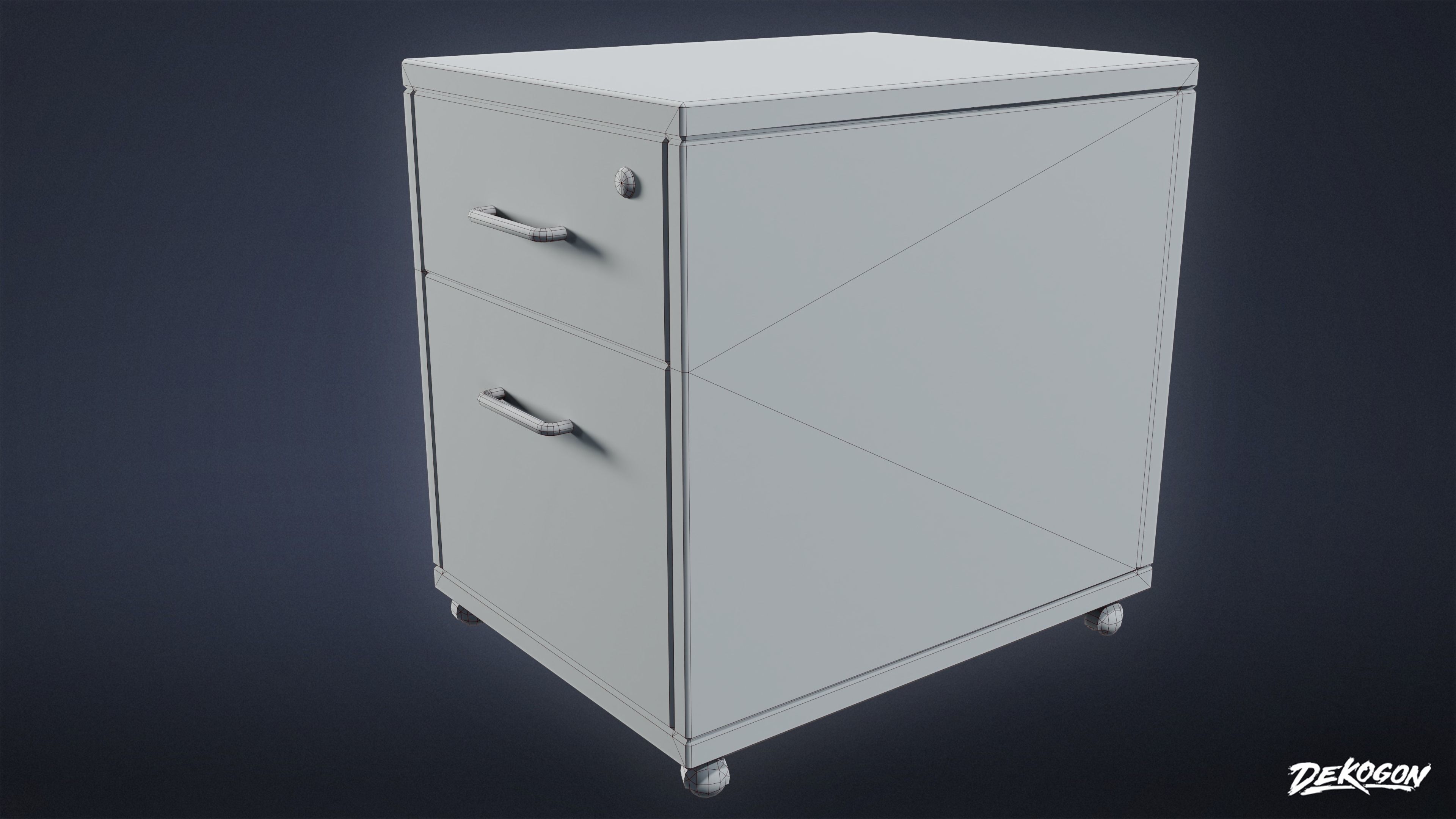 STUDIO OFFICES - Drawer 01 - LOW POLY Low-poly 3D model_1