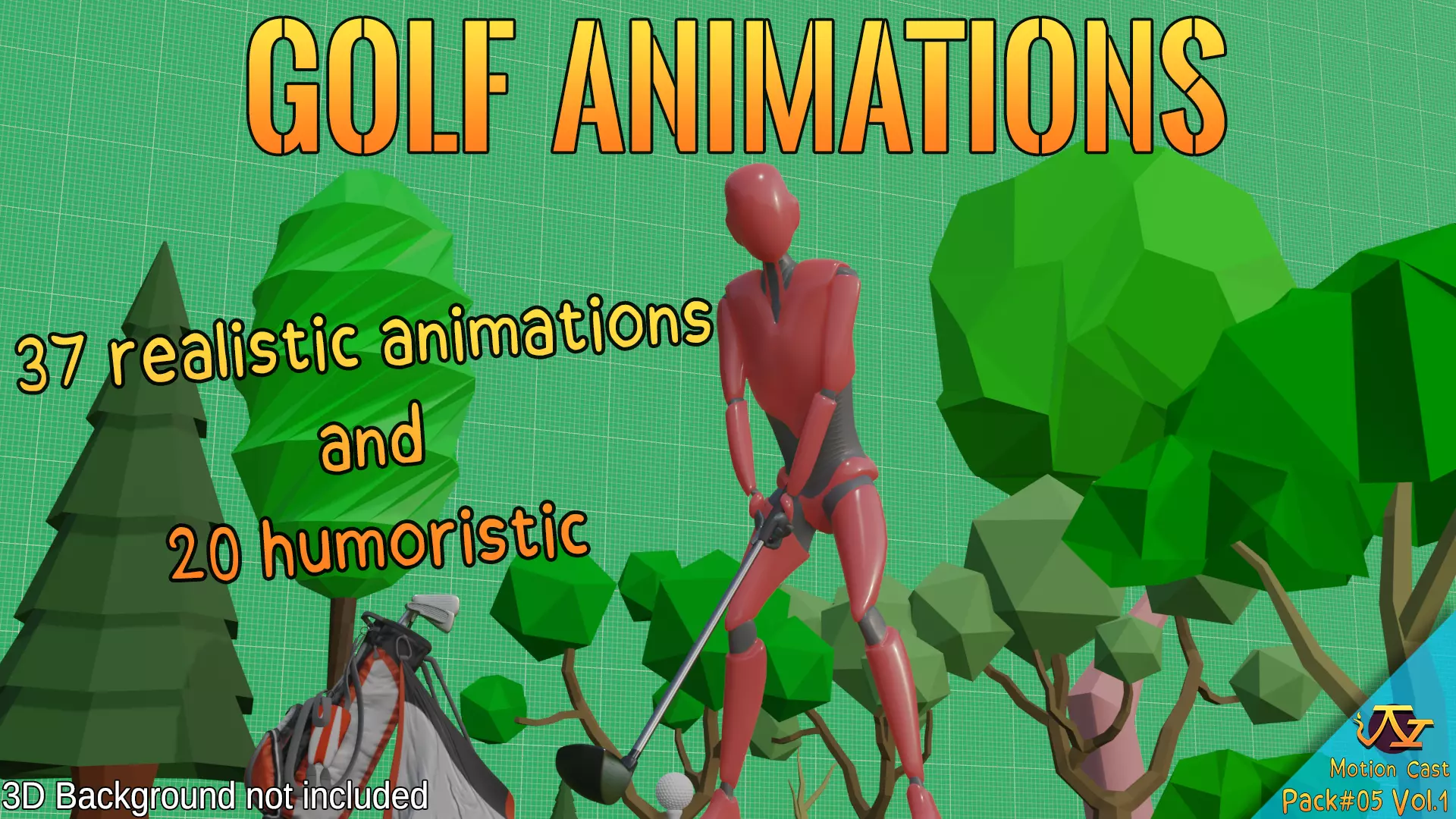 Golf animations - Motion Cast05 Vol1 3D model_0