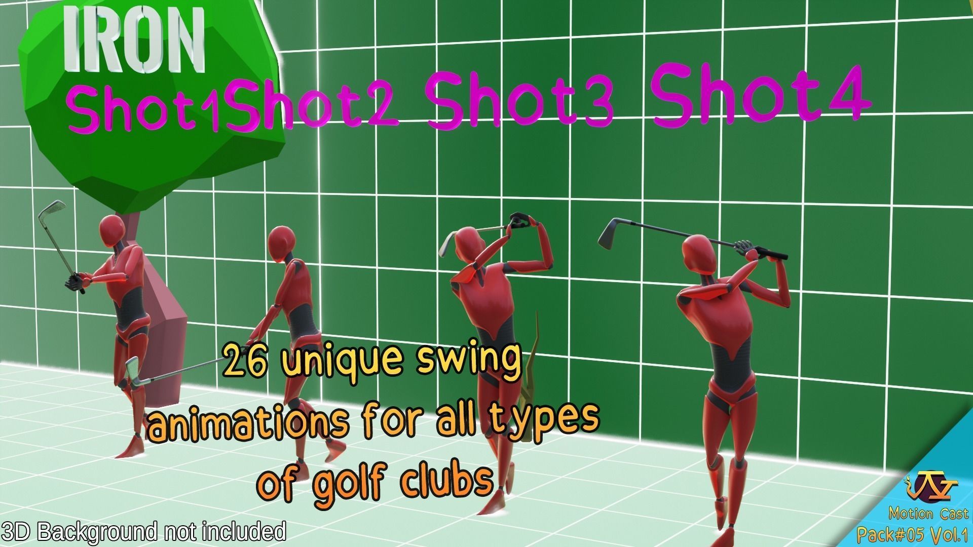 Golf animations - Motion Cast05 Vol1 3D model_6