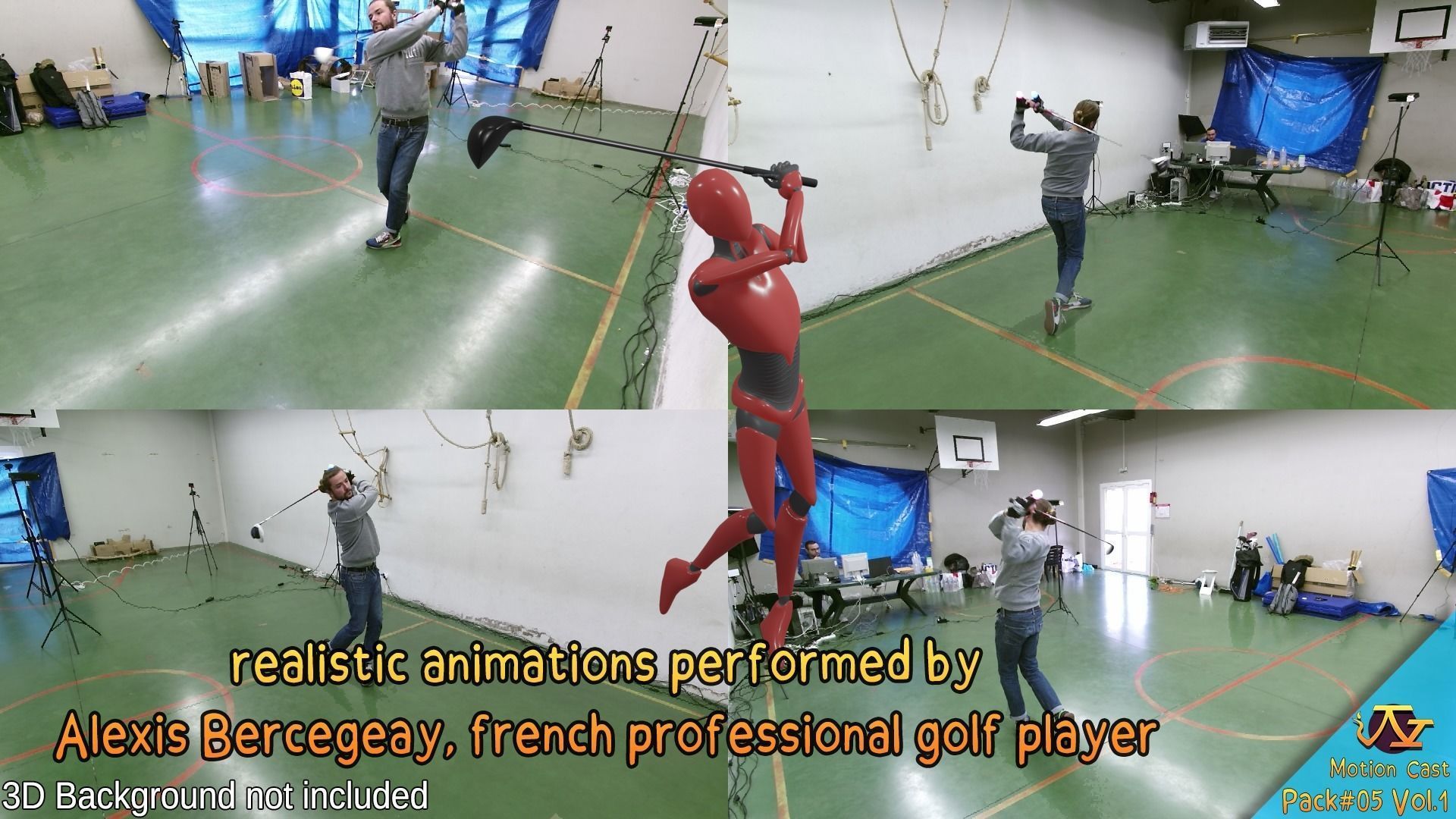 Golf animations - Motion Cast05 Vol1 3D model_4