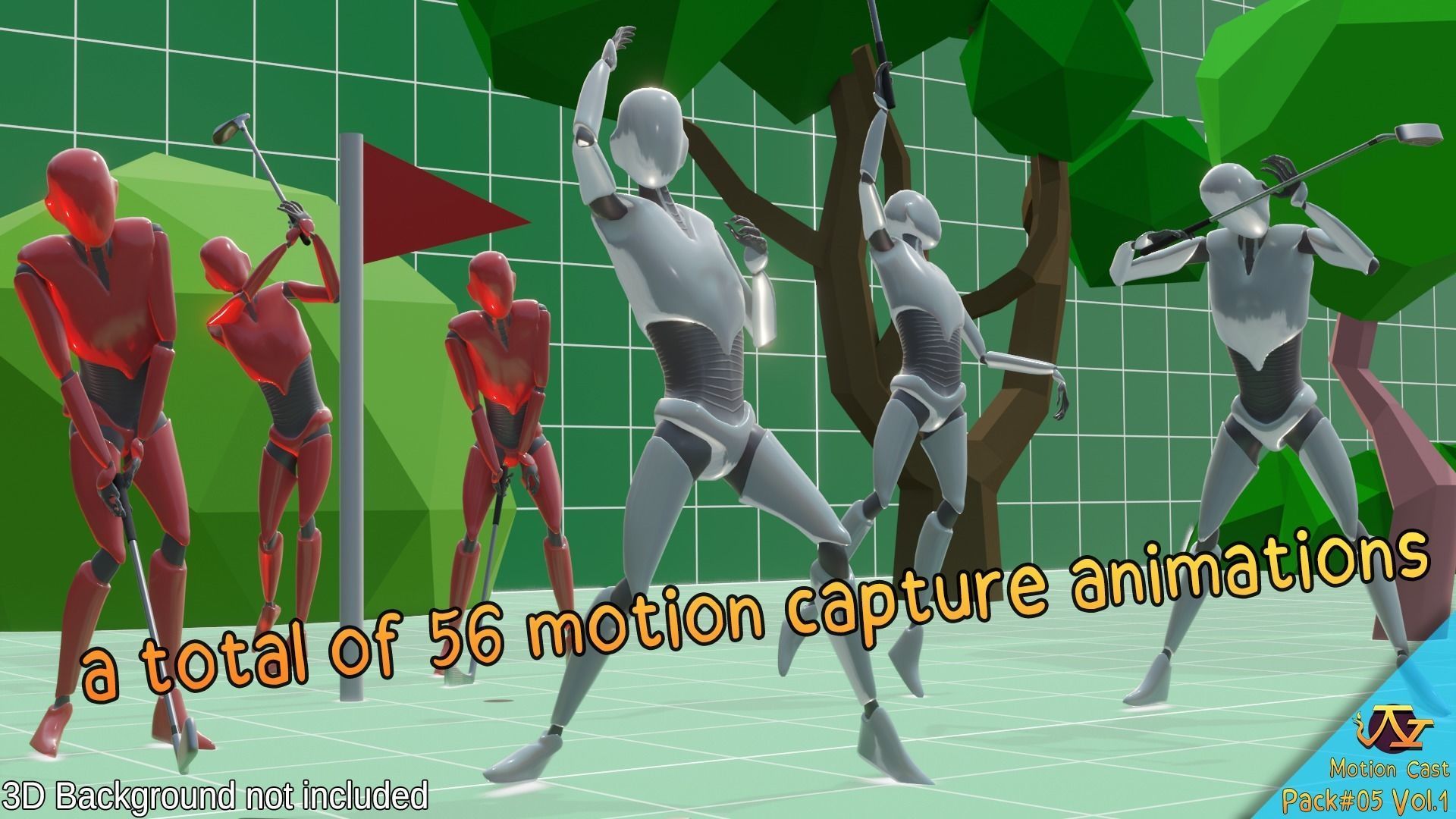 Golf animations - Motion Cast05 Vol1 3D model_9