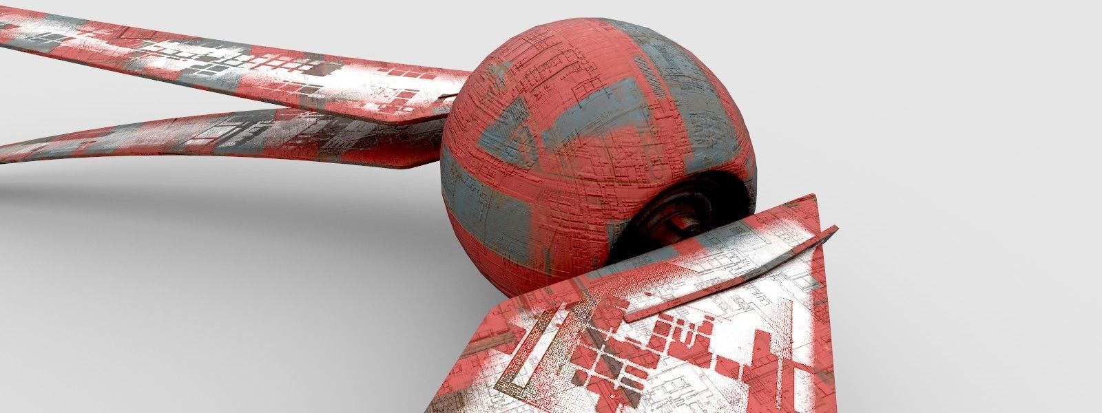 Sci-Fi Vehicle Low-poly 3D model_8