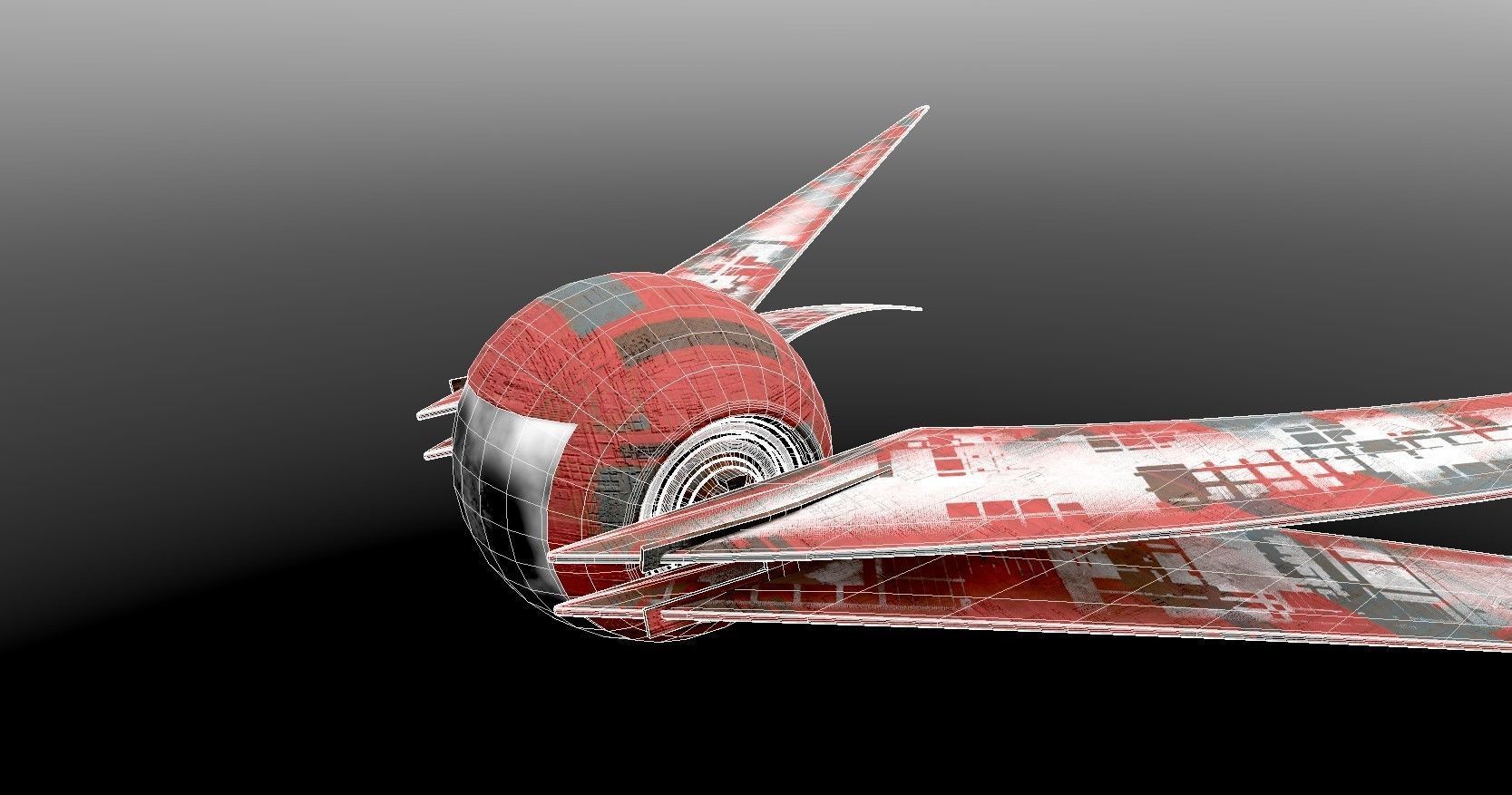 Sci-Fi Vehicle Low-poly 3D model_14