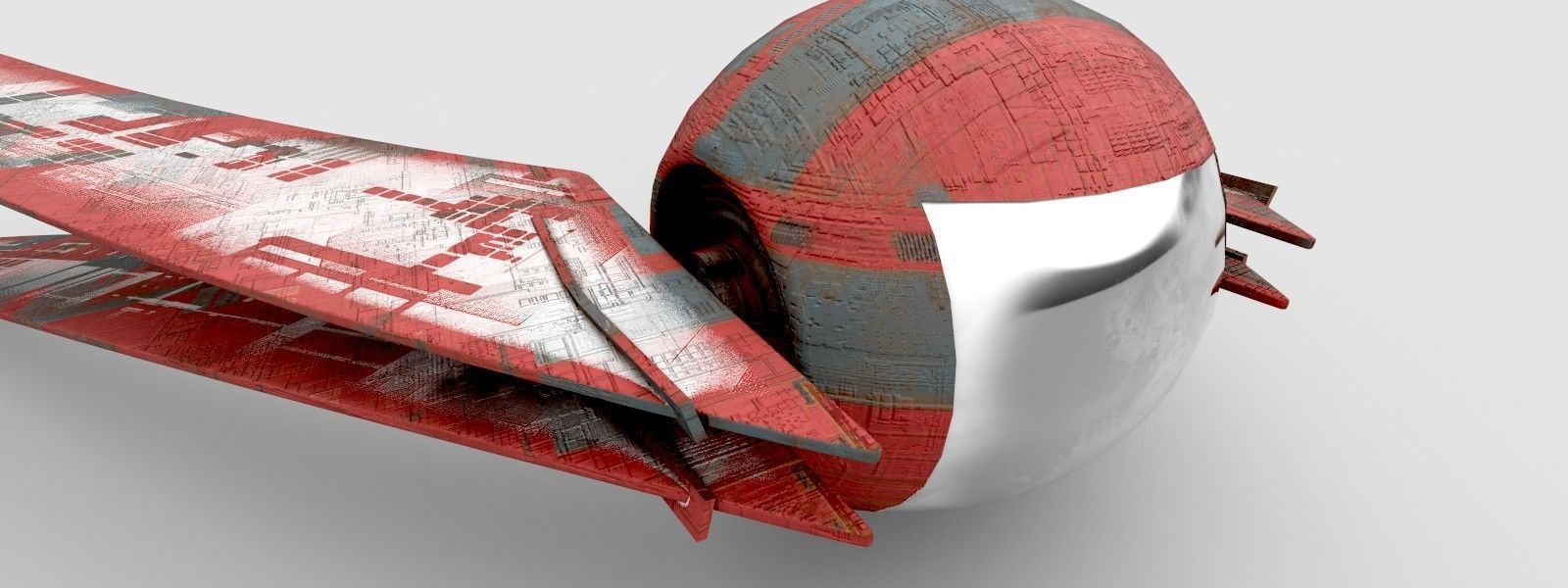 Sci-Fi Vehicle Low-poly 3D model_7