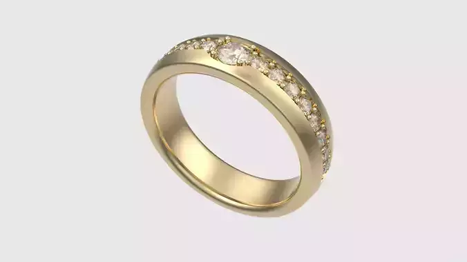 Classic Pave Set Diamond Ring JDBCo 3D print model