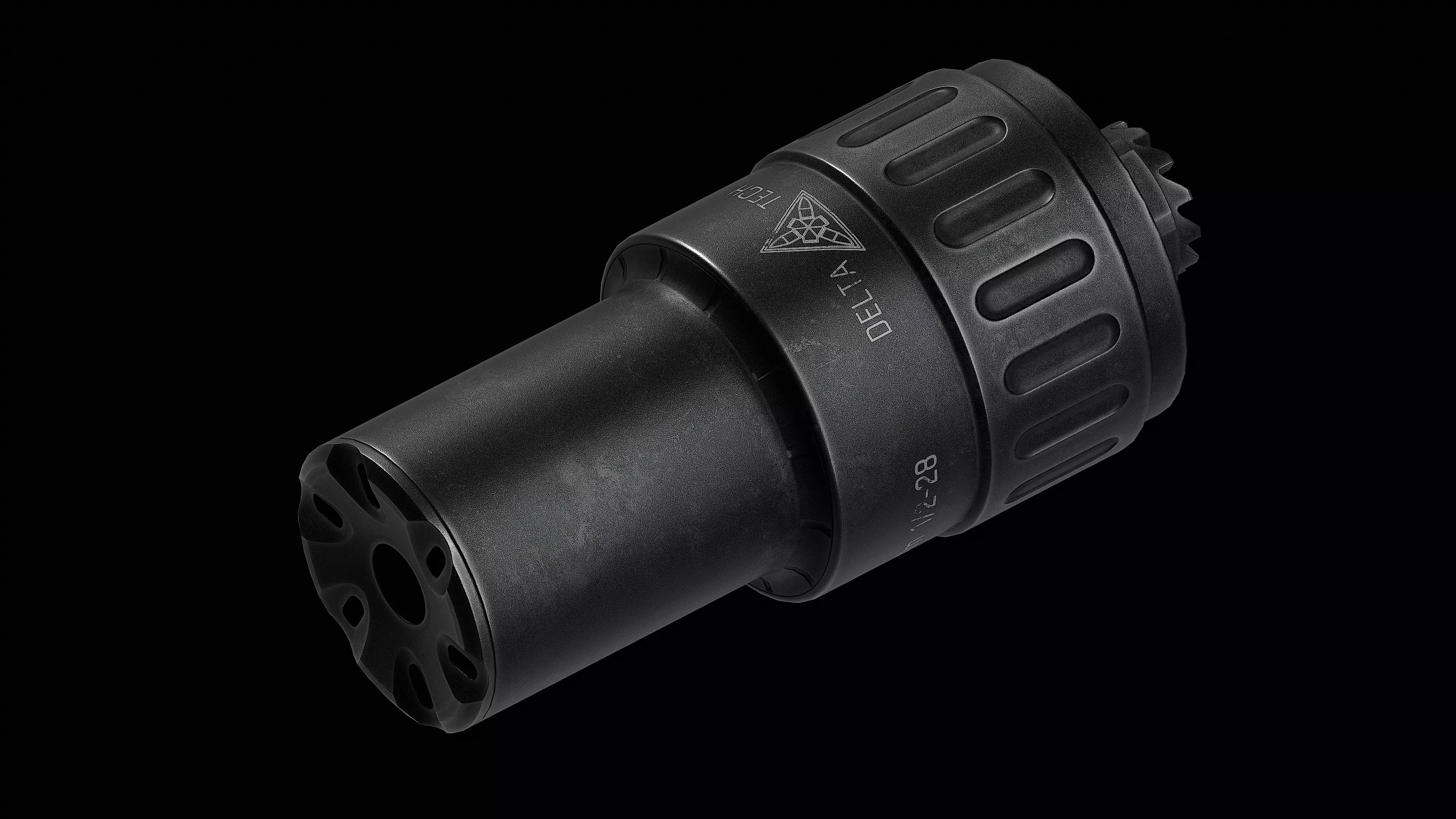 Delta-Tek MPI KP 9 9x19 flash hider Low-poly 3D model_0