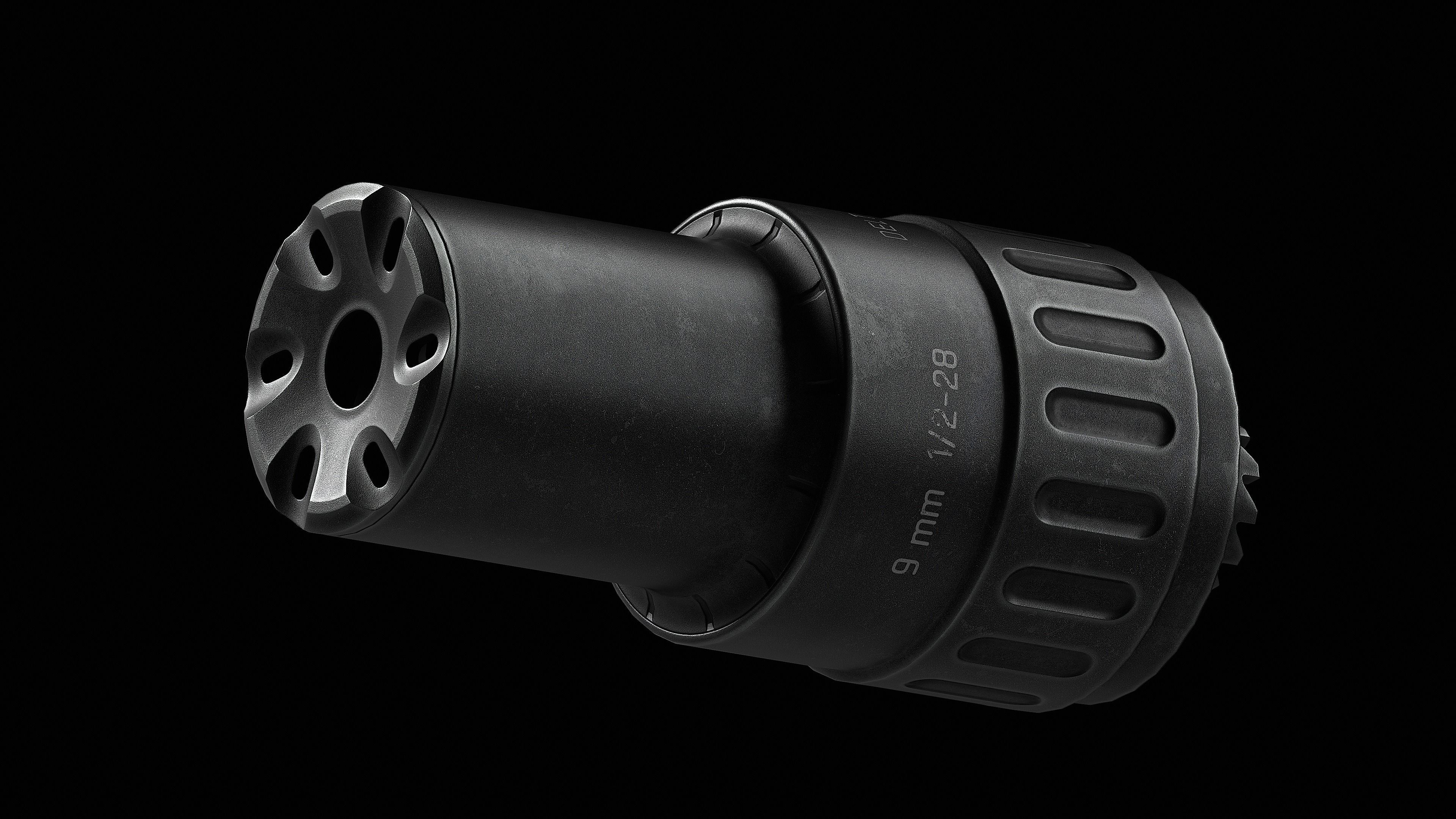 Delta-Tek MPI KP 9 9x19 flash hider Low-poly 3D model_1