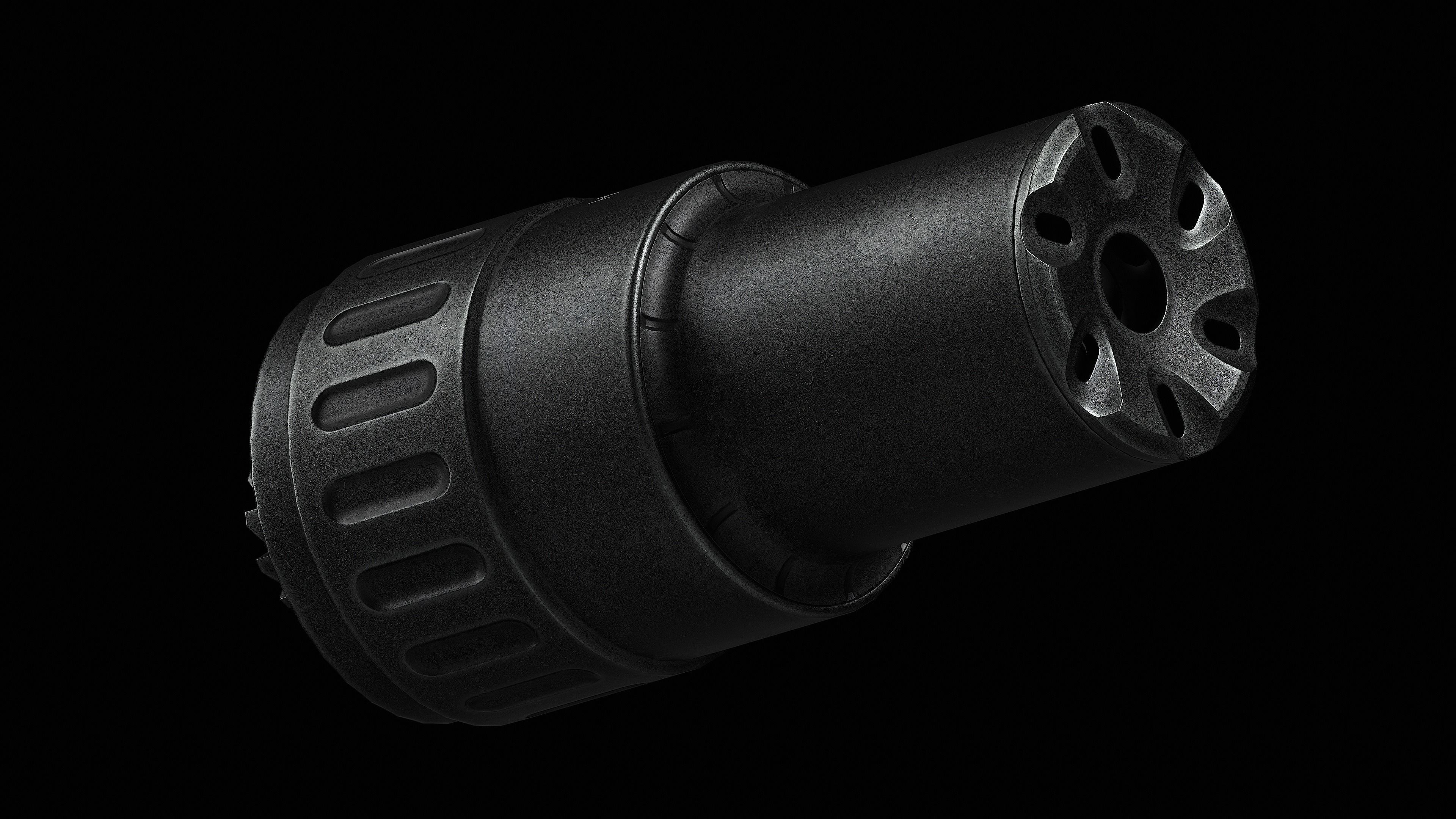 Delta-Tek MPI KP 9 9x19 flash hider Low-poly 3D model_2