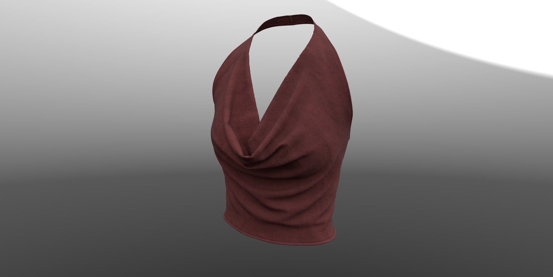 Female Top PBR 4k Low-poly 3D model_2