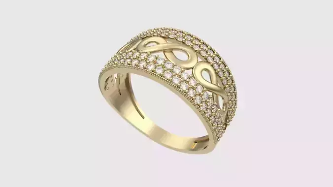 Infinity Pave Set Ring JDBCo 3D print model