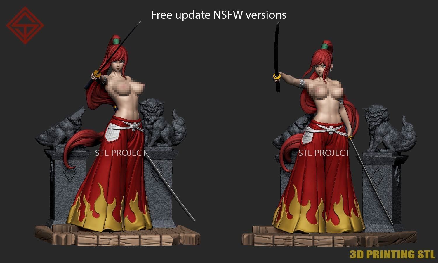 Erza Scarlet 3D print model_2