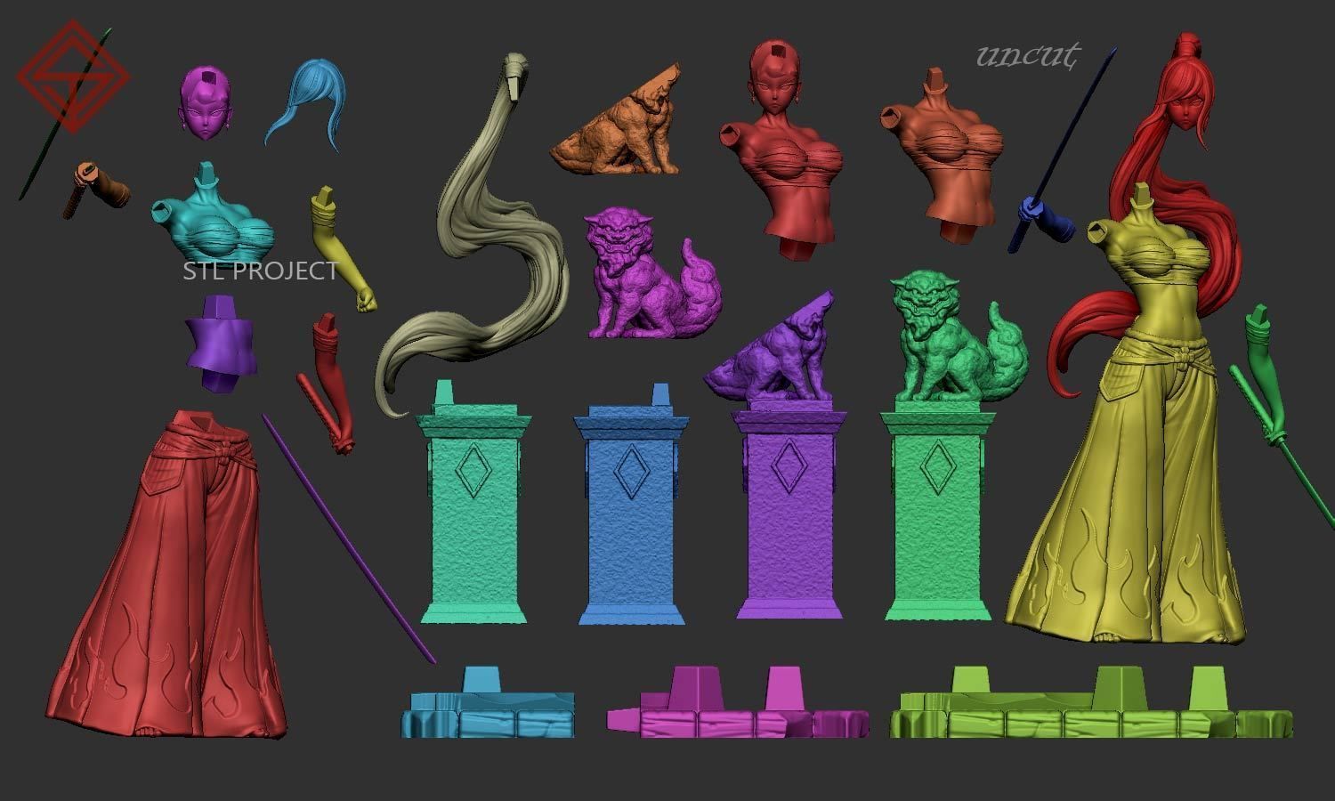 Erza Scarlet 3D print model_3