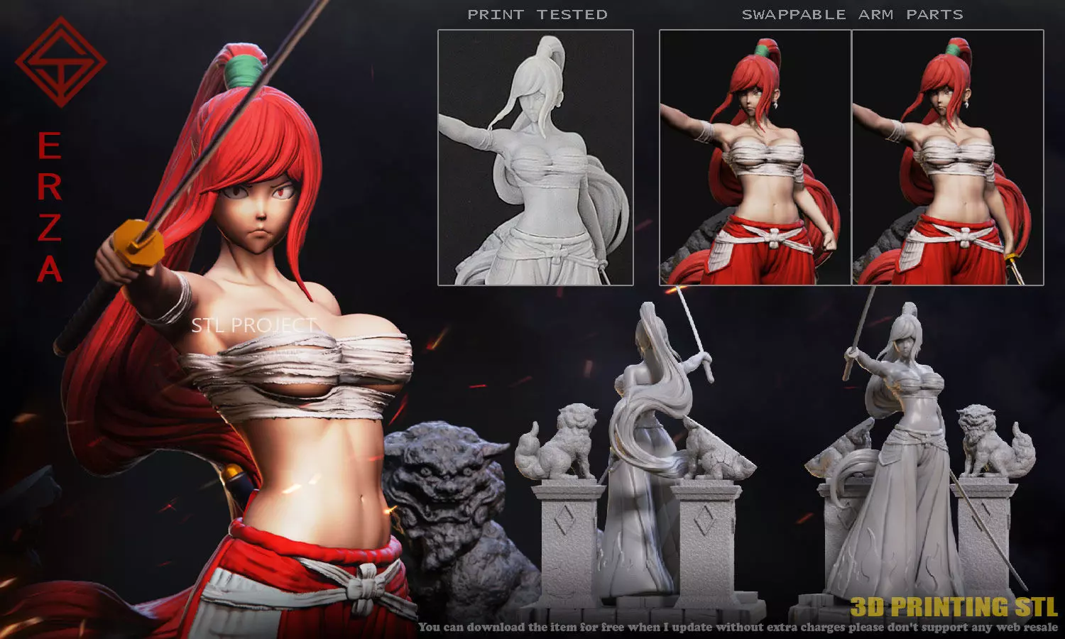 Erza Scarlet 3D print model_0