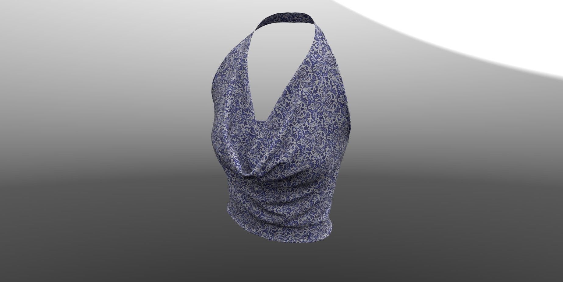 Female Top PBR 4k Low-poly 3D model_2