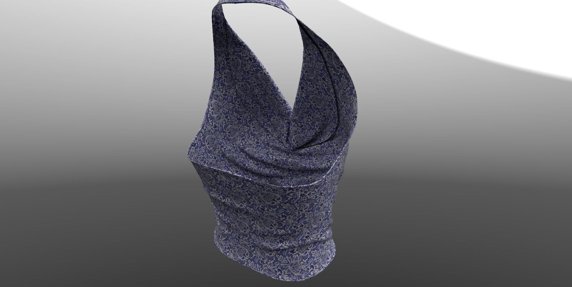 Female Top PBR 4k Low-poly 3D model_4