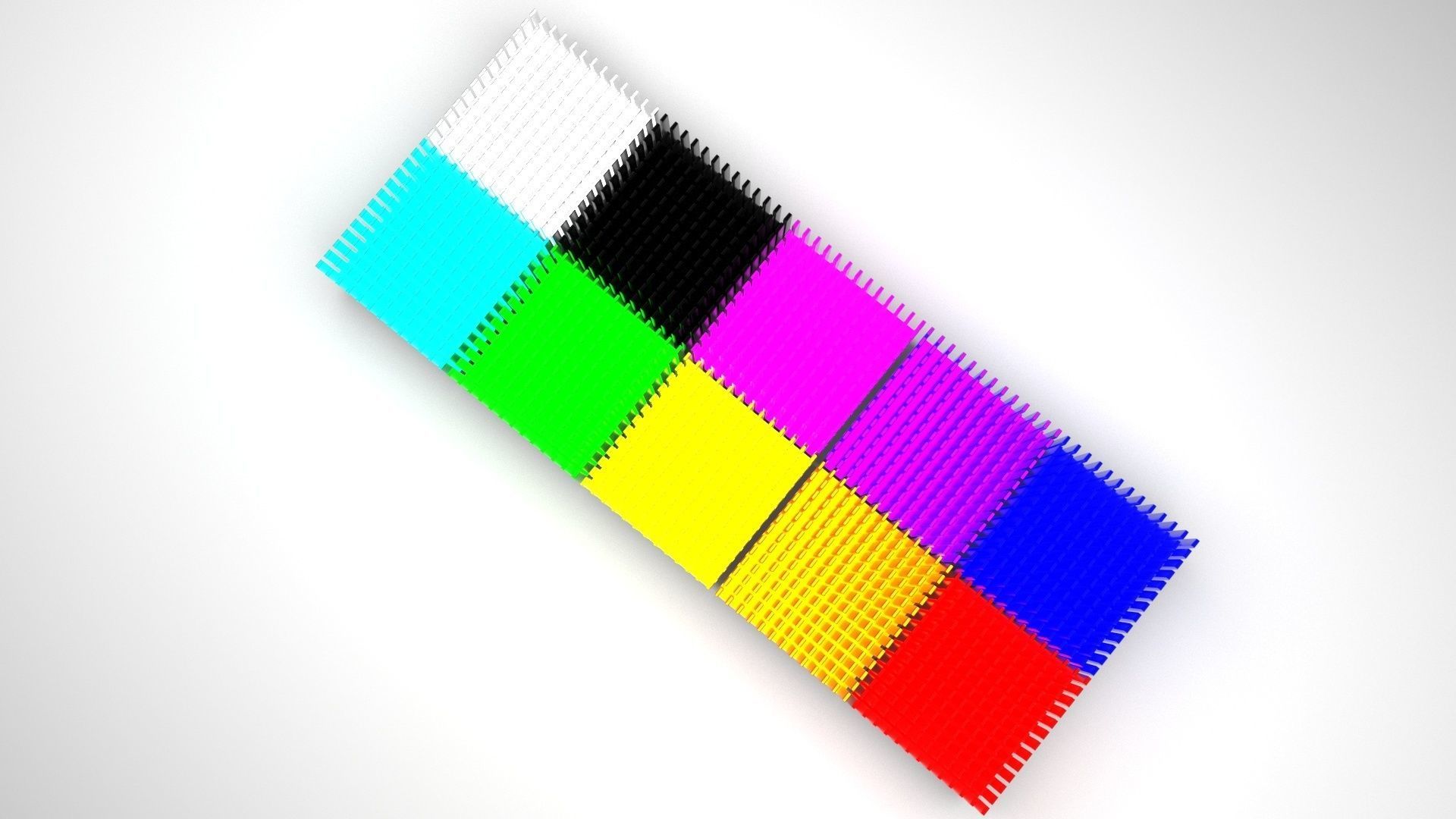 Colored Chipset Radiators Set 3D model_3