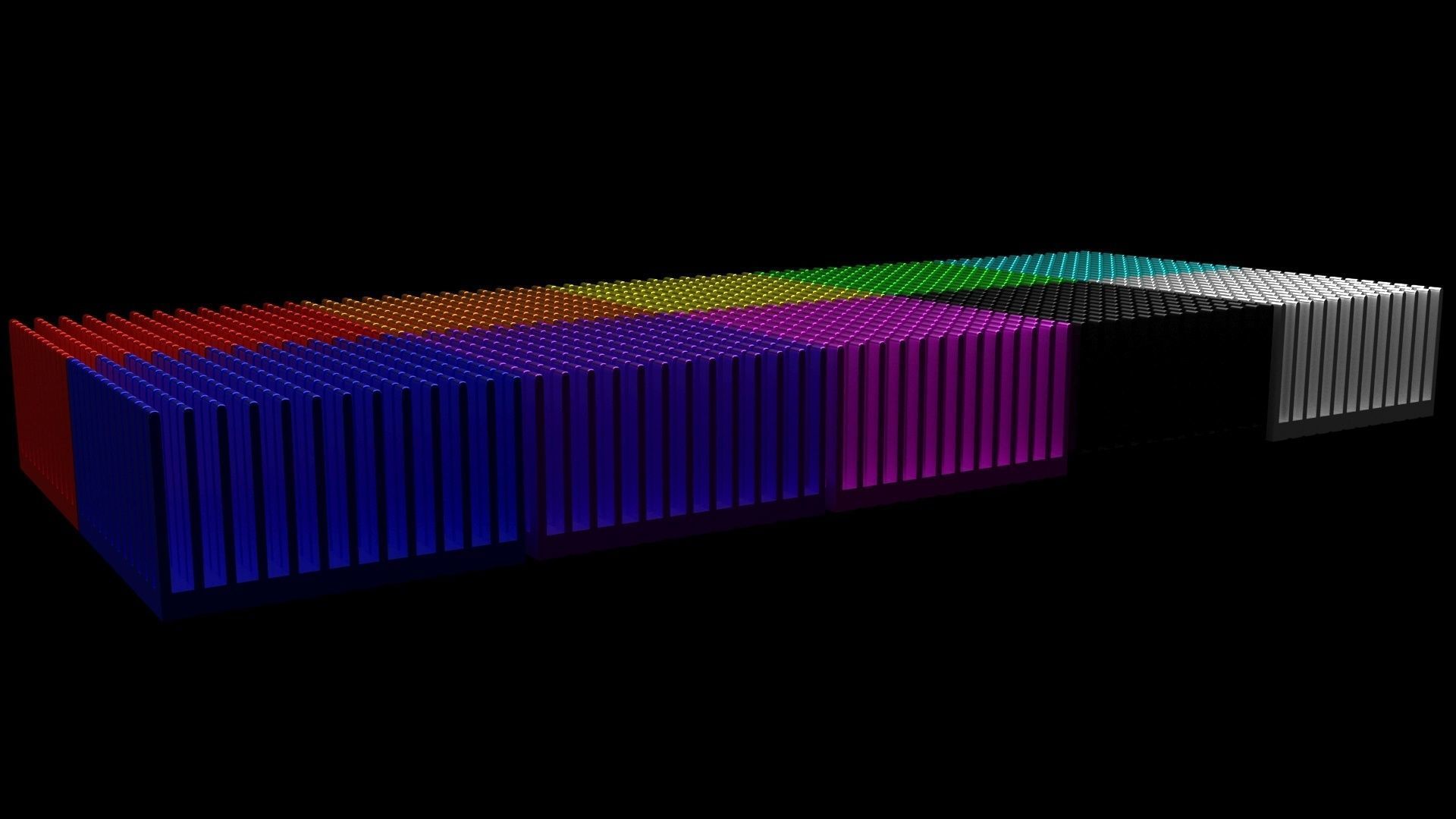 Colored Chipset Radiators Set 3D model_9