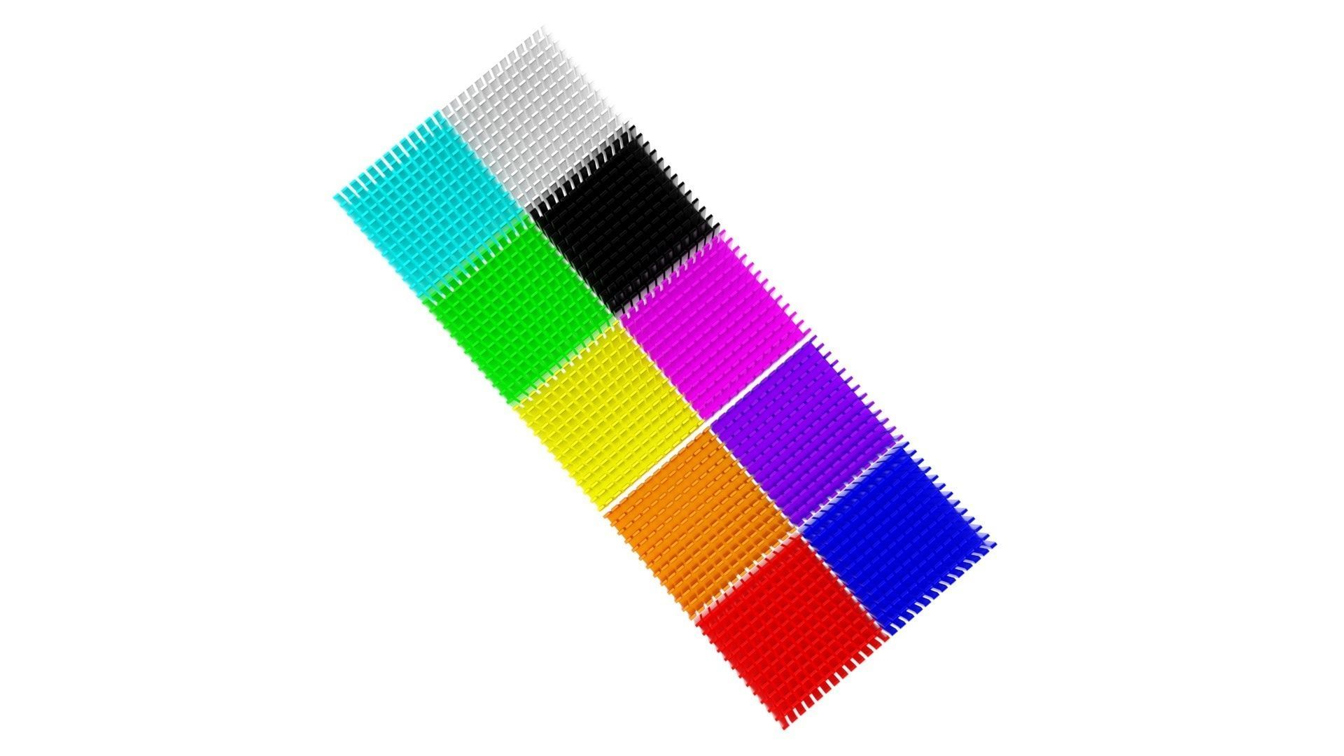 Colored Chipset Radiators Set 3D model_13