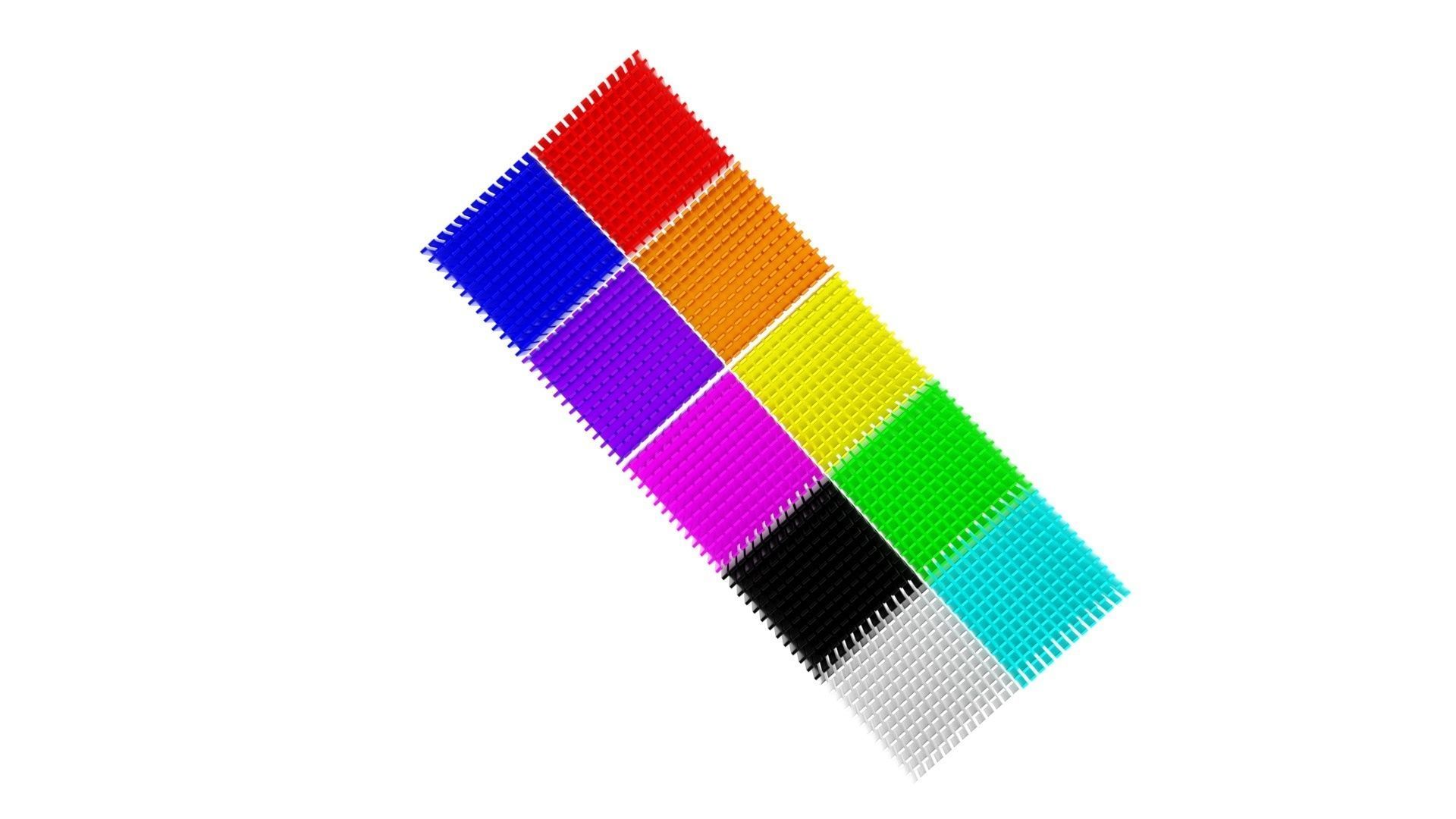 Colored Chipset Radiators Set 3D model_11