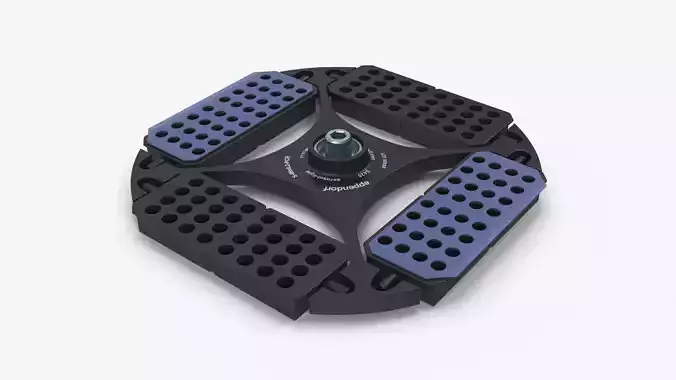 Eppendorf Centrifuge Rotor PCR Low-poly 3D model