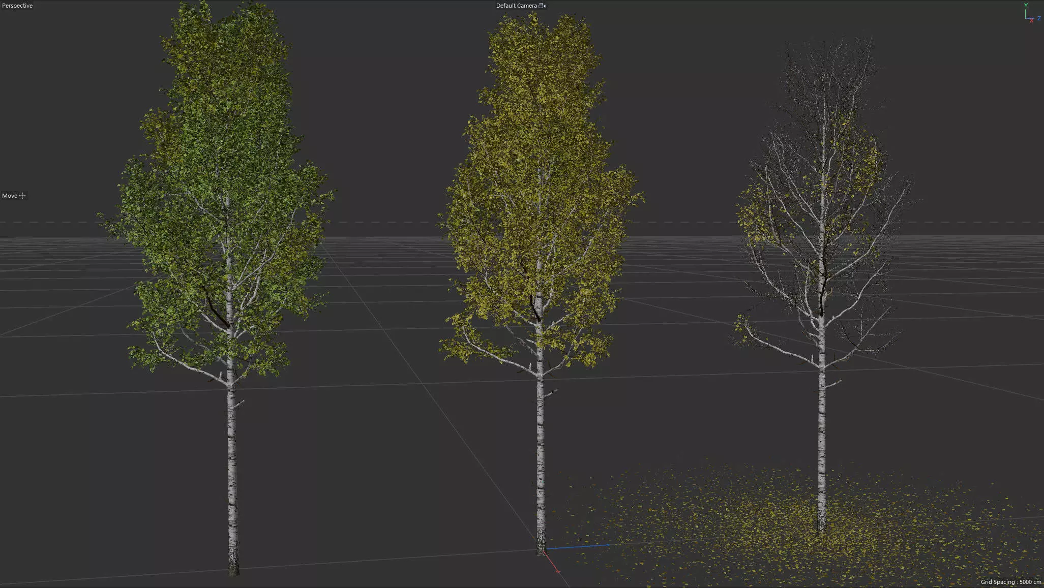 High quality Aspen tree 01 3D model