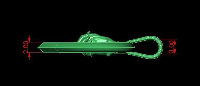 heart holding  hand pendant  3D print model_6