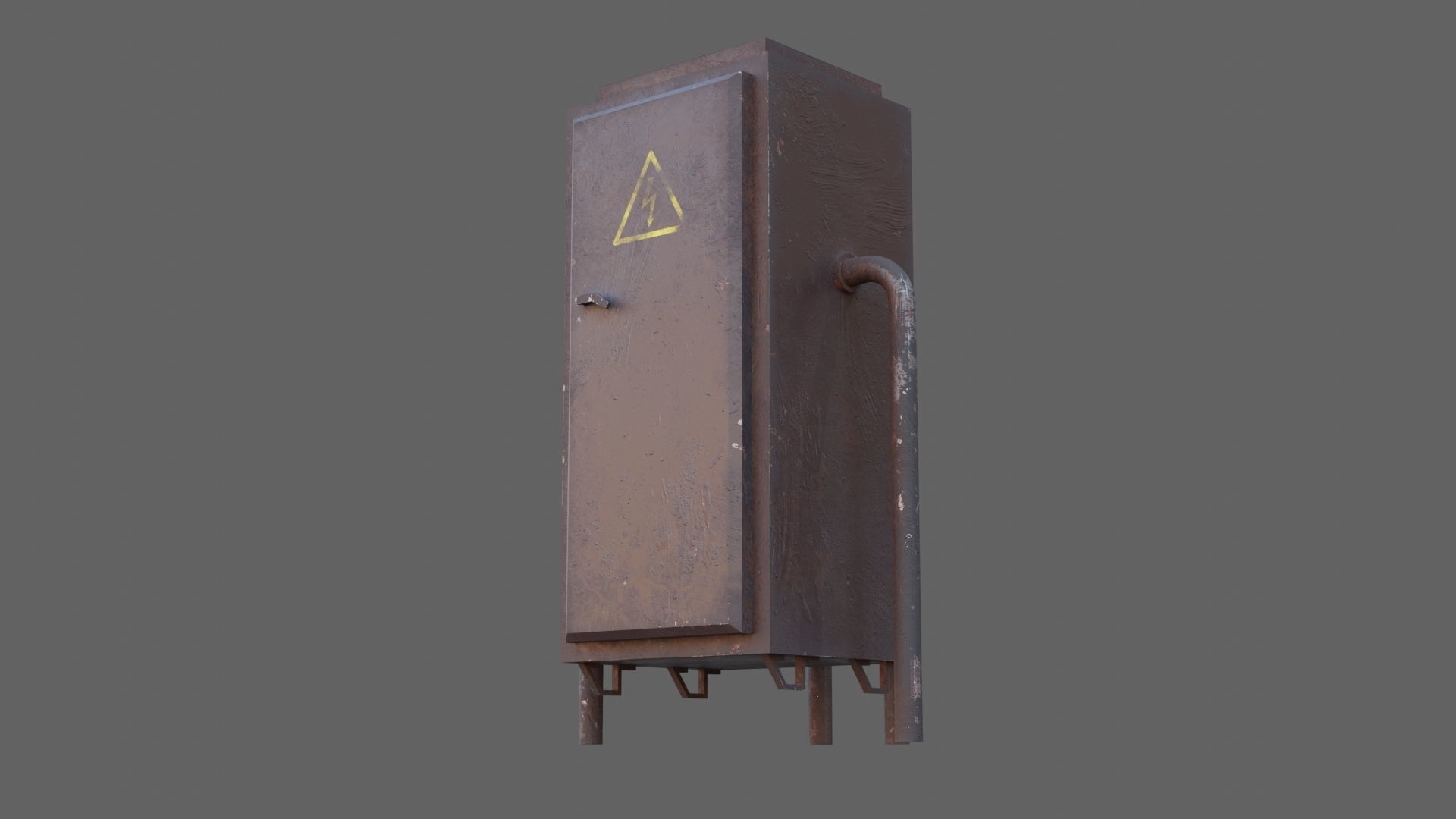 Electrical box Low-poly 3D model_4