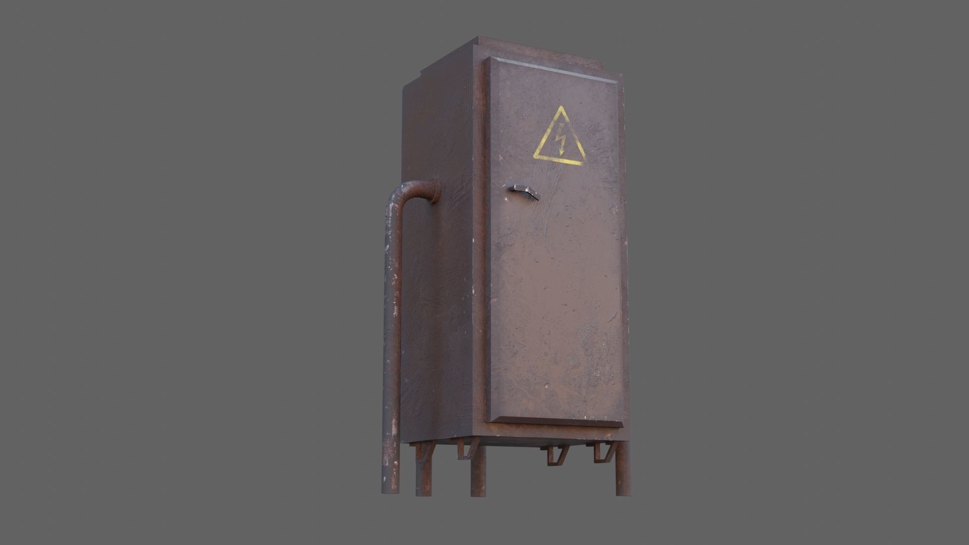 Electrical box Low-poly 3D model_3