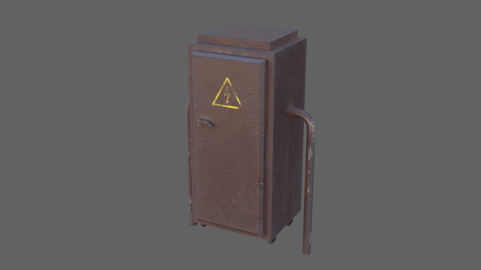 Electrical box Low-poly 3D model_1