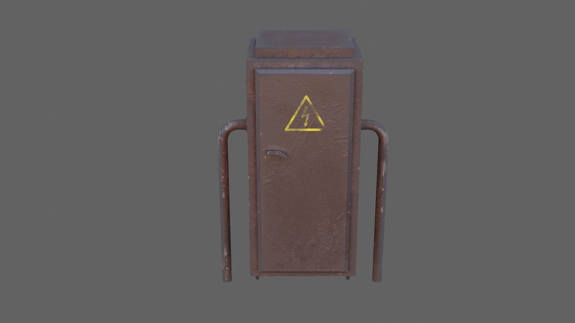 Electrical box Low-poly 3D model_2
