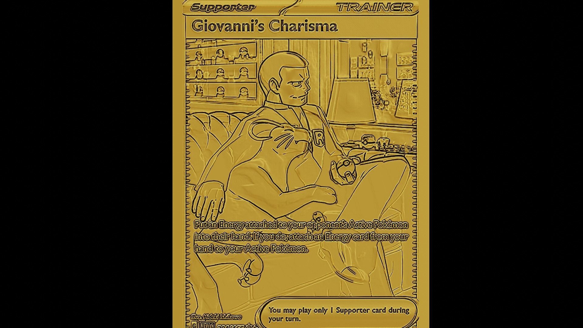 GIOVANNIS CHARISMA POKEMON TRAINER RARE CARD 3D print model_1