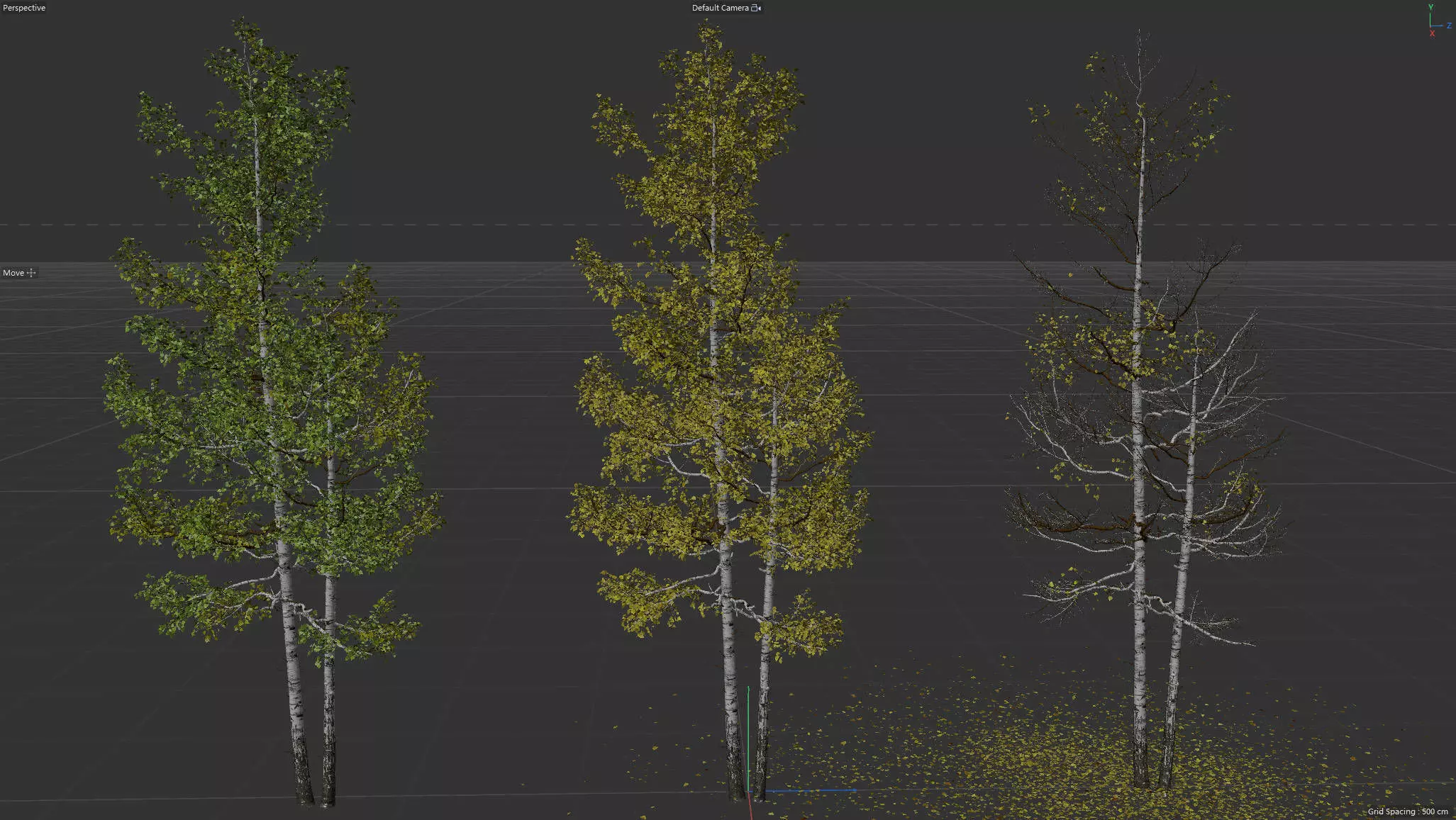 High quality Aspen tree 03 3D model