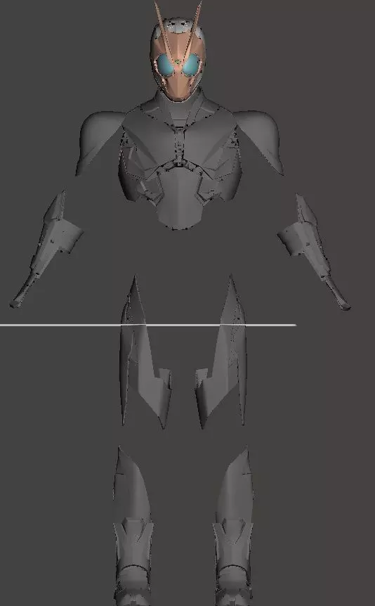 Kamen rider zero one cosplay suit 3d print stl 01 3D print model_0