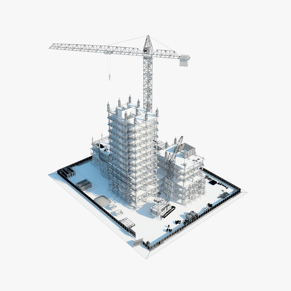  Construction Building site 3D model_5