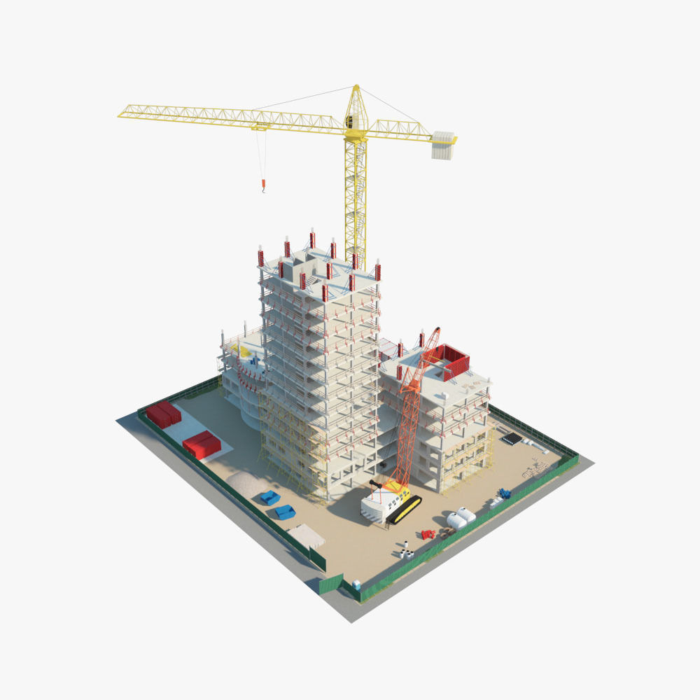  Construction Building site 3D model_6
